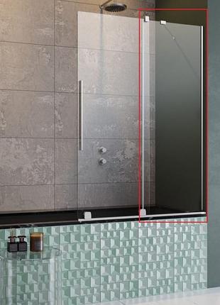Сбоку стенка radaway furo 49,4x150 прозрачное стекло, хром (10112494-01-01)