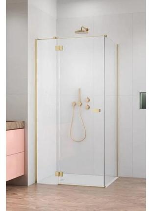 Душевая кабина radaway garda kdj 80х195 левая, прозрачное стекло, brushed gold (10709010-99-01l)