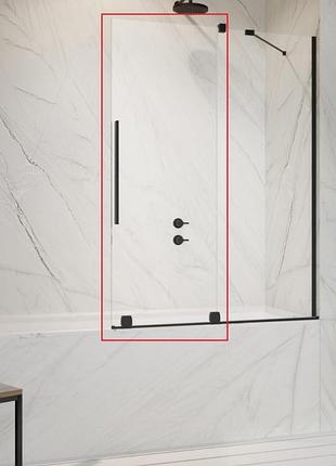 Штора для ванны radaway furo pnd ii 58,8x150 правый, прозрачное стекло, черный (10109588-54-01r)