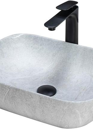 Умывальник rea livia 33,5x46,5 grey matt (rea-u3801)