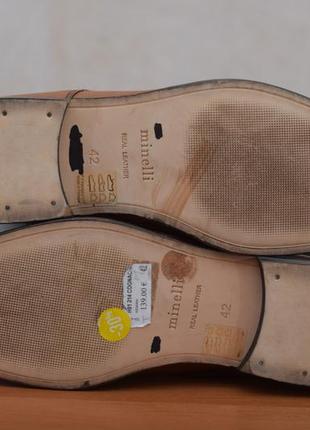 Кожаные коричневые мужские туфли minelli. 42 размер. оригинал2 фото