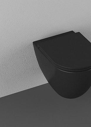 Унітаз isvea infinity clearimplus wall hung wc 365x530 (10nf02001 2n-matte black)