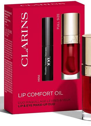 Clarins lip comfort oil duo набір для макіяжу