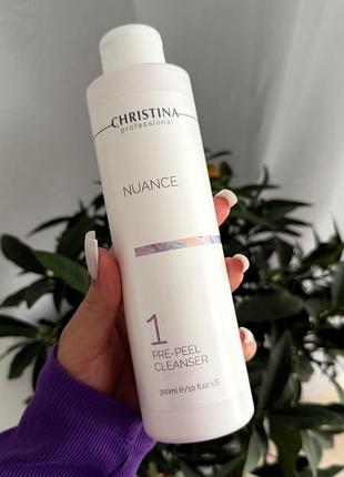 Christina nuance step 1 pre-peel cleanser — професійний очищувальний гель, призначений для першого етапу підготовки шкіри до процедури пілінгу