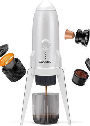 Портативна кавоварка 3 в 1 capadeli me2209 white
