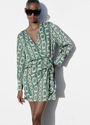 Сатиновое платье рубашка zara