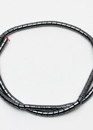 Бусины из гематита зигзаг d-4х5мм+- l-41см+- на леске