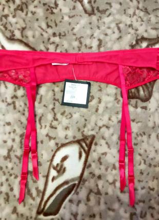 Пояс для чулок ann summers кружевной с шикарным атласом.новый,с бирками.