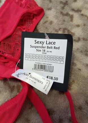 Пояс для чулок ann summers кружевной с шикарным атласом.новый,с бирками.