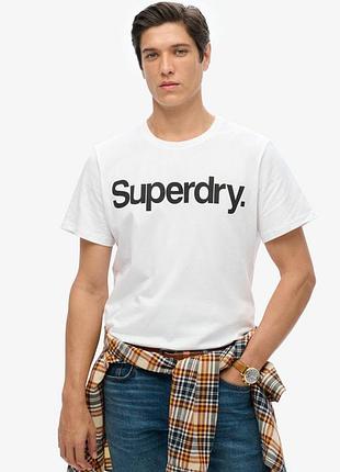 Футболка мужская белая superdry – универсальная базовая модель s