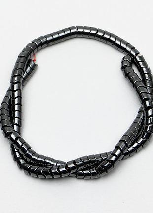 Бусины из гематита зигзаг d-6х4мм+- l-39см+- на леске