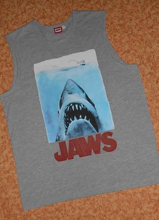 Майка безрукавка jaws/щелепи/мерч