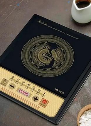 Плита индукционная настольная domotec ms-5833 2000w black тр