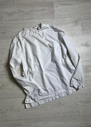 Блуза сорочка котон біла h&m