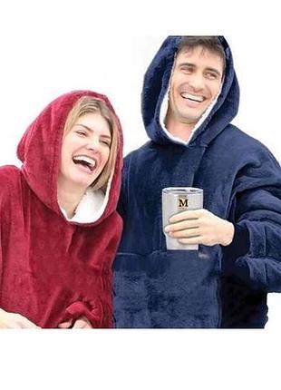Плед-толстовка huggle hoodie с капюшоном