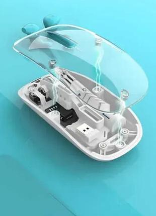 Мышка bt recharge transparent mouse 501 (2.4g + bluetooth 5.2)