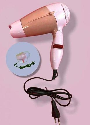 Фен для волос nova hair dryer nv-1395 1000w дорожный