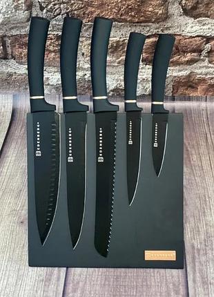 Набор кухонных ножей edenberg eb-11007-black 6 предметов черный
