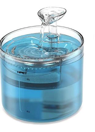 Поилка фонтан для котов и собак 1.5 l с фильтром автоматическая