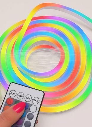 Светодиодная неоновая лента длиной 3 метров – led neon rope light с управлением через приложение