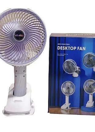 Мини вентилятор desktop fan ручной с прищепкой аккумуляторный портативный переносной на аккумуляторе