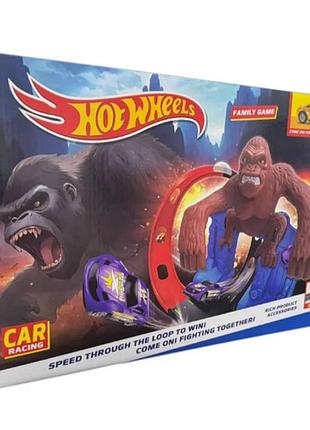 Трасса гоночная hot wheels – looping track с тремя кольцами и стартом