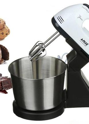Миксер с чашей a-plus 7 скоростей c металлической чашей