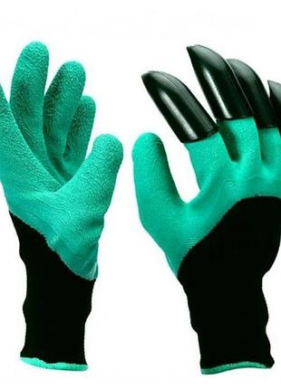 Садові рукавички з пазурами garden genie gloves
