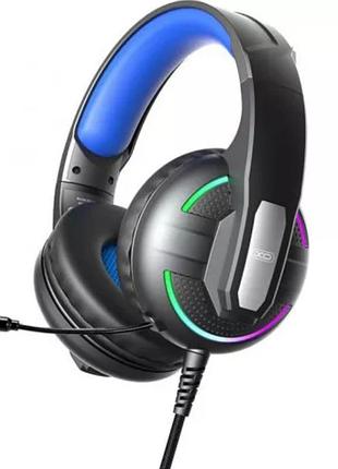 Наушники игровые xo ge-09 проводные с микрофоном и led rgb подсветкой