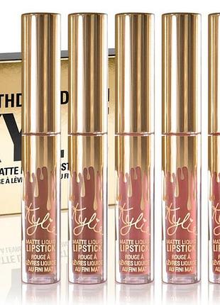 Набір рідких матових помад kylie birthday edition: 6 кольорів ідеального макіяжу