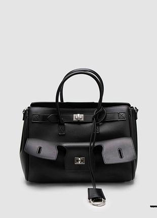 Сумка баленсиага bel air small carry all bag in black\silver