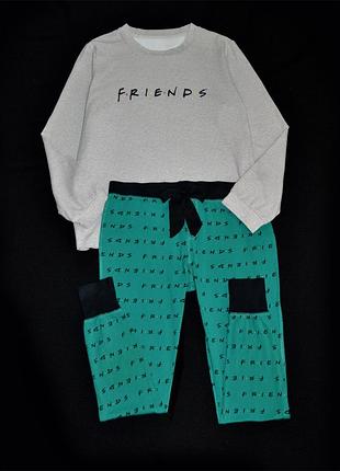 Пижама george friends трикотаж полиэстер\хлопок р.2xl