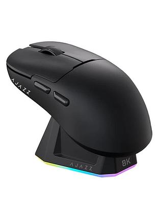 Мышь ajazz aj159 pro black, беспроводная, paw3395, 26000 dpi, rgb, магнитная зарядная черный