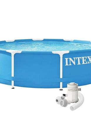 Каркасный бассейн intex 28202, 305 x 76 см (каркас, чаша, фильтр 1 250 л/ч)