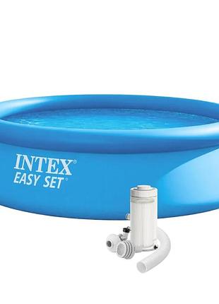 Надувний басейн intex 28132, 366 х 76 см (чаша, фільтр 2 006 л/ч)