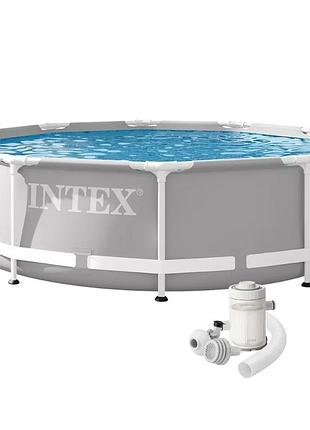 Каркасный бассейн intex 26702, 305 x 76 см (каркас, чаша, фильтр 1250 л/ч)