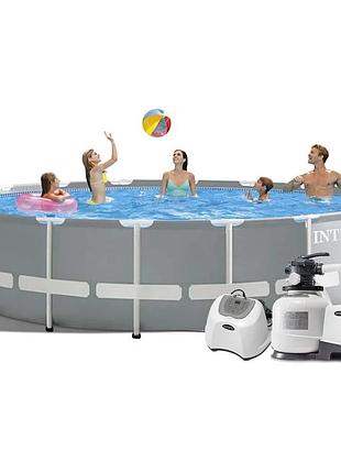 Каркасний басейн intex 26732-11,549 x 122 см (7 г/год, 7 900 л/год, драбина, тент, підстилка, набір для догляду)