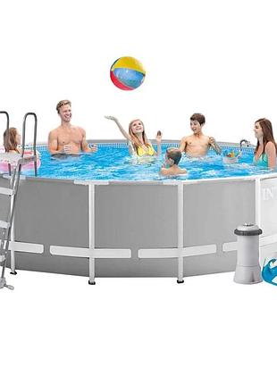 Каркасний басейн intex 26726-5, 457 x 122 см (3 785 л/год, драбина, тент, підстилка, набір для догляду)