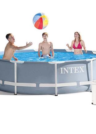Каркасный бассейн intex 26700-4, 305 x 76 см (каркас, чаша, фильтр 2 006 л/ч, тент, подстилка)