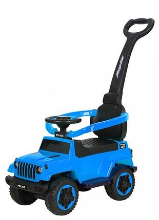 Каталка-толокар spoko sp-219 2в1 з батьківською ручкою синій