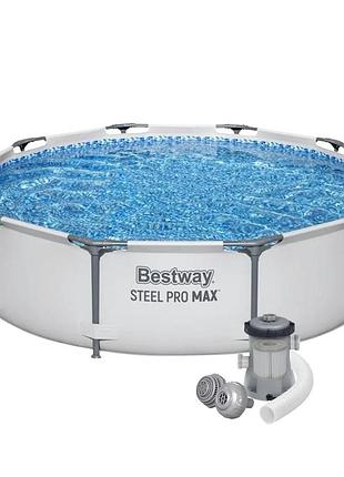 Каркасный бассейн bestway 56408, 305 х 76 см (каркас, чаша, фильтр 1250 л/ч)