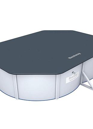 Защитный тент - чехол bestway 58425, ▭ 427 х 250 см для каркасного басейну