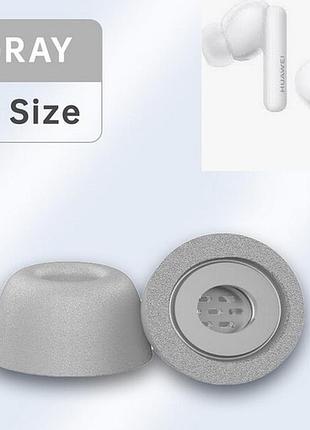 Пінні амбушури huawei freebuds 6i 5i 4i 3i oppo enco x2 enco air 2 pro w33 середні сірі м