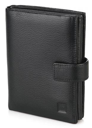 Портмоне чоловіче вертикальне шкіряне alfa ricco 3240 black