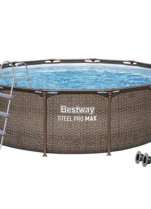 Каркасний басейн bestway 56709-1, 366 x 100 см (каркас, чаша, драбина)