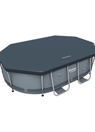 Защитный тент-чехол bestway 58424, ▭ 300 х 200 см для каркасного басейну