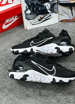 Nike react black white