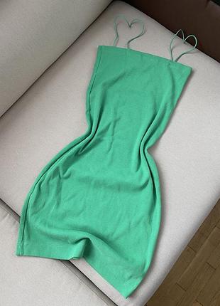 Плаття міні в рубчик zara