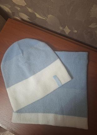 Шапка и шарф снуд на мальчика