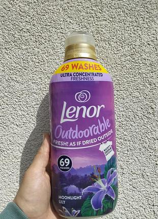 Кондиціонер для білизни lenor outdoorable moonlight lily 966 мл 69 прань парфумований ополіскувач
